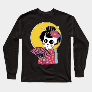 Geisha skeleton Long Sleeve T-Shirt